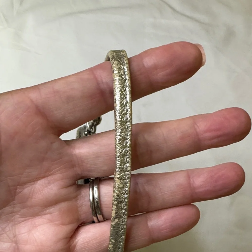 Coach‎ Poppy Signature Silver Wristlet | Glitter Patch Mini